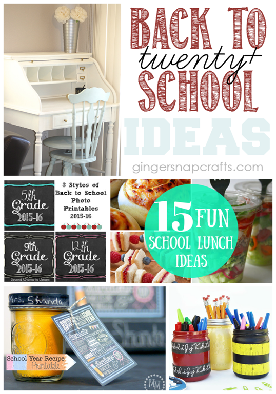 Twenty Back to School Ideas at GingerSnapCrafts.com #backtoschool #linkparty #features