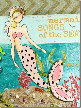 mermaid canvas closeup