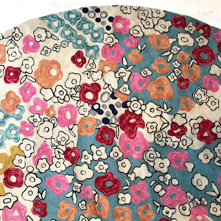 5' Round Crewel Round Rug/Table Cloth