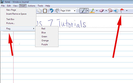 Journal Windows, comment l'utiliser, dessiner, prendre des notes, Windows 7, Windows 8