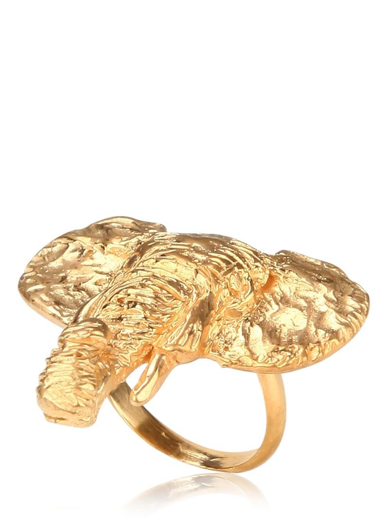 Yellow Gold Elephant Ring