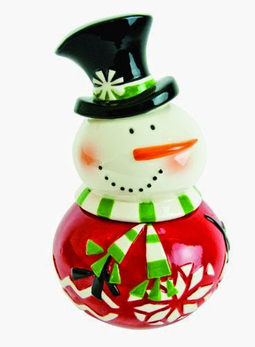  Boston Warehouse Sweater Snowman Cookie Jar