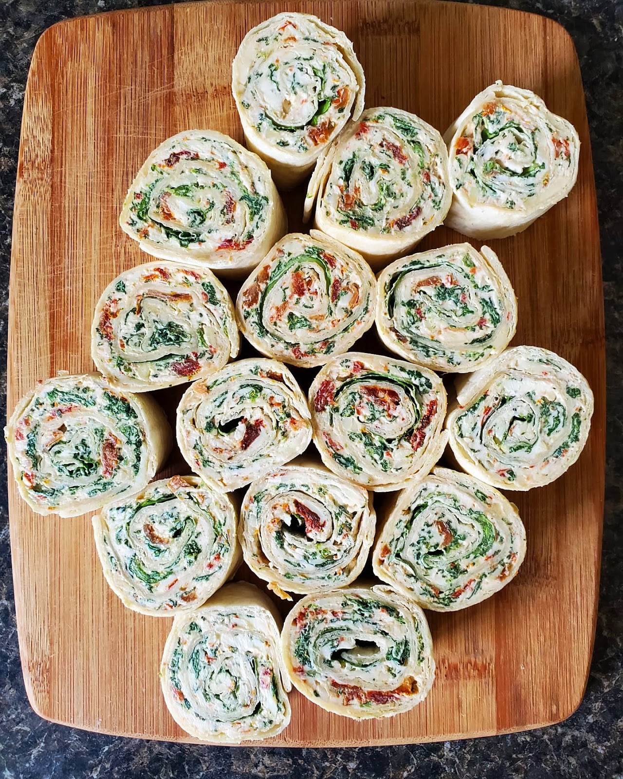 Sun-dried Tomato and Basil Pinwheels