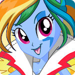 Cover Image of ดาวน์โหลด Rainbow Rocks Dash Fluttershy Rarity Pinkie Pie 0.2 APK
