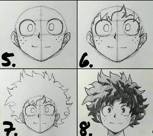 Como Dibujar A Deku Paso A Paso Boku No Hero Academia