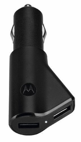  Motorola Rapid Dual Port USB Car Charger for Droid RAZR HD / MAXX HD / RAZR M / BIONIC / PHOTON Q - (OEM)