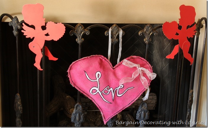 Valentine Mantel-Bargain Decorating with Laurie