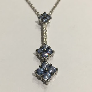 14K White Gold with Diamond Pendant Necklace