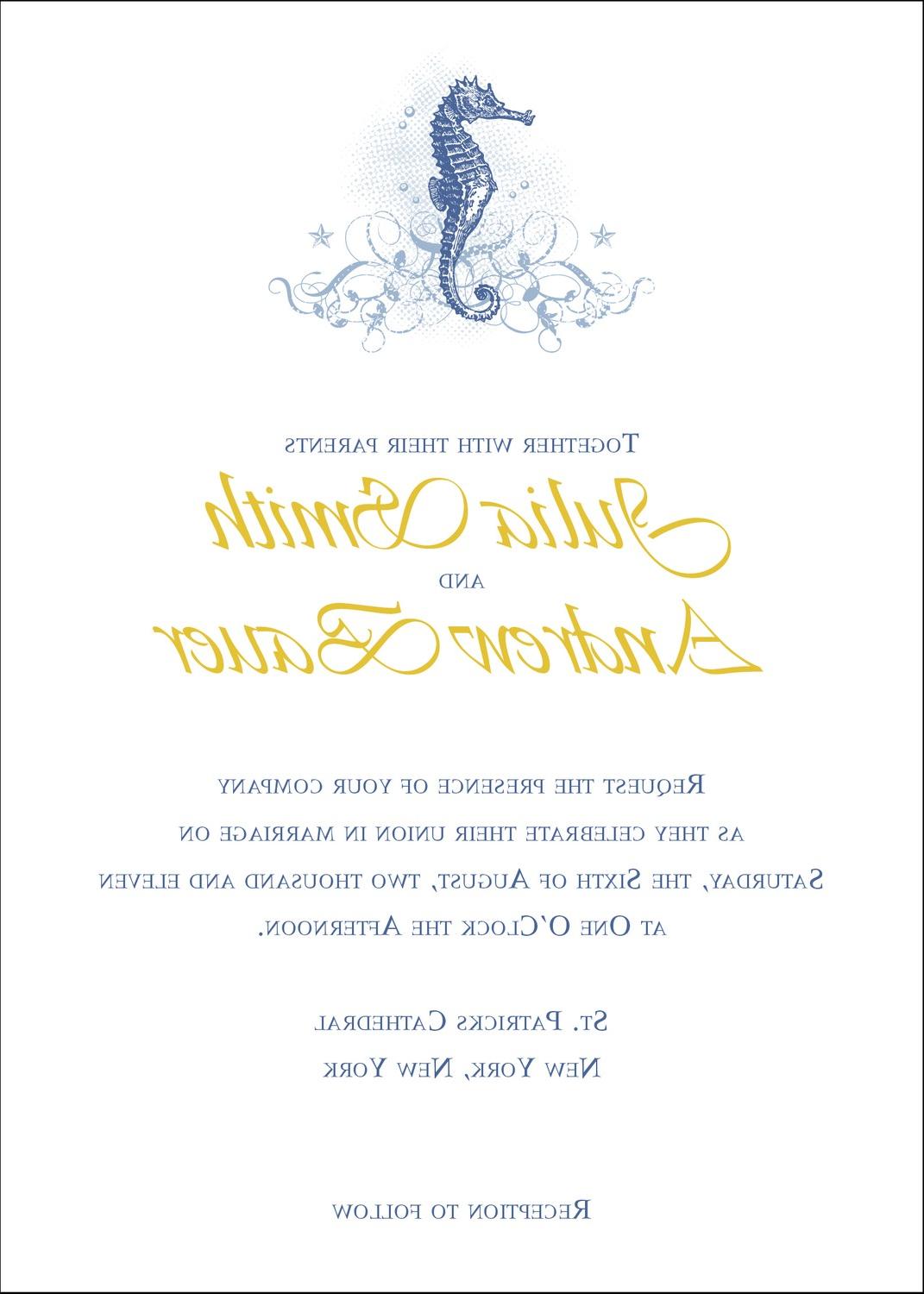 SEAHORSE SOIREE Wedding Save