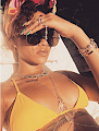 RIHANNA CHESTY PEEKS ON VACATION IN THE CARIBBEAN