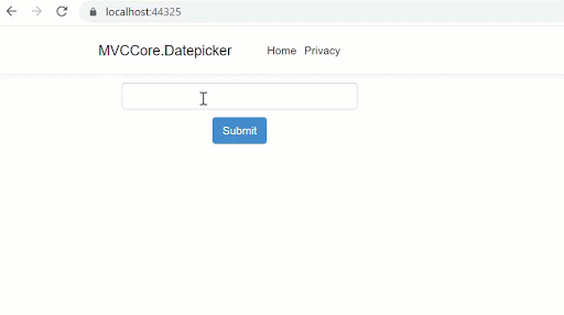 Bootstrap DatePicker (Calendar) example in ASP.Net Core - CoreProgram