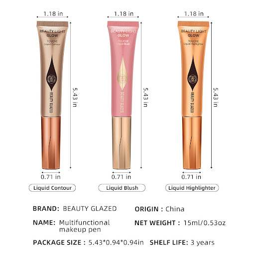 Title 5, Liquid 3-in-1 Blush, Highlight, Shading Pen. Ef...