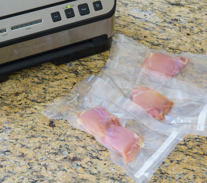 photo of vaccum sealed chicken breasts