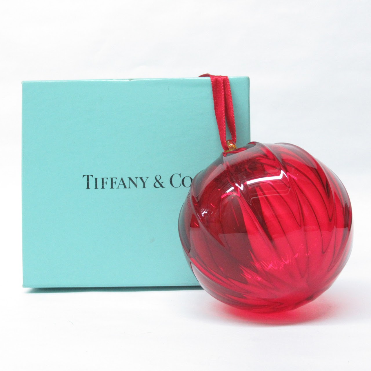 Tiffany & Co. Red Glass Ornament