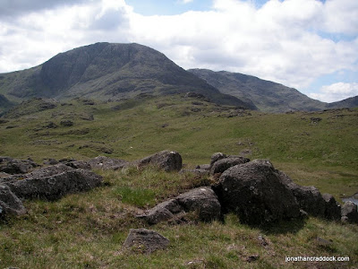 Great End seen from Seathwaite Fell