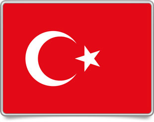 Turkish framed flag icons with box shadow