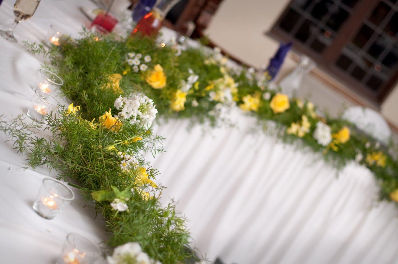 It became the decoration for the head table!