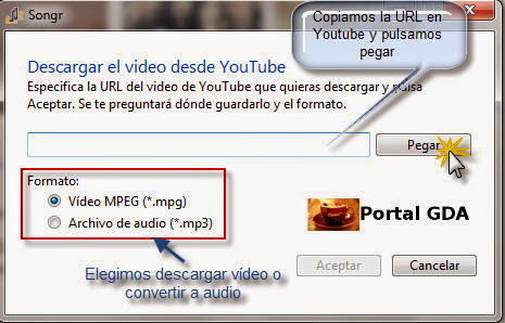 descargar vídeo youtube con song