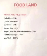 Food Land menu 2