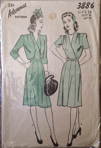 Advance 3886 - vintage 1940's pattern | Lavender & Twill