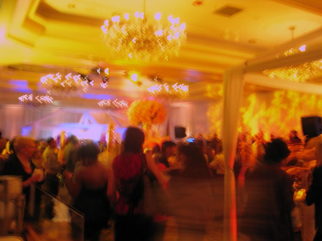 the ballroom had been draped and transformed into a dazzling lounge space