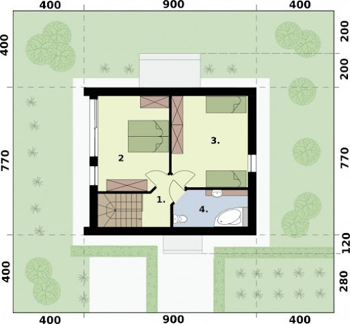 La Pampa 2 - na zgłoszenie do 70m2 - Rzut poddasza