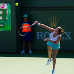 INDIAN WELLS, UNITED STATES - MARCH 10 : Julia Gu00f6rges in action at the 2016 BNP Paribas Open