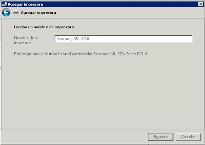 Instalar impresora con IP en Windows Server 2008