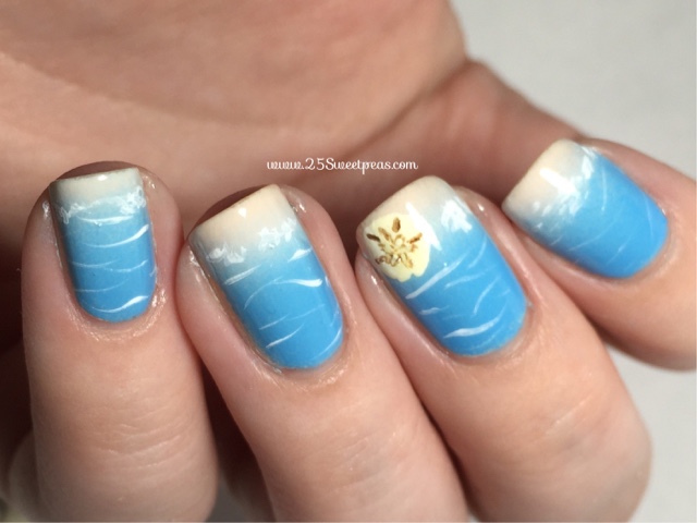 sand dollar nail art