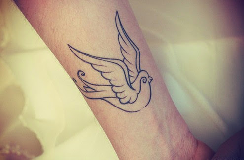 cute dove wrist tattoos