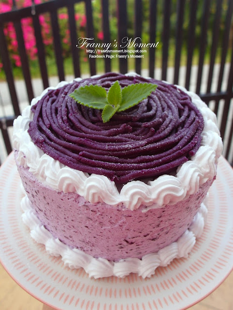 Franny Moment: Purple sweet potato Mont Blanc cake 紫薯蛋糕