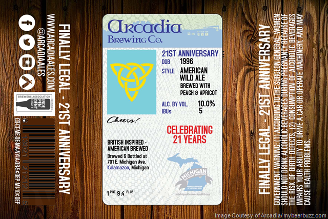 Arcadia Brewing Finally Legal 21st Anniversary Ale