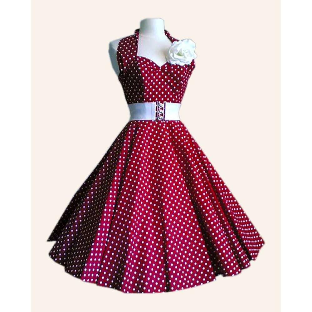 50s Halterneck Polka dot Dress