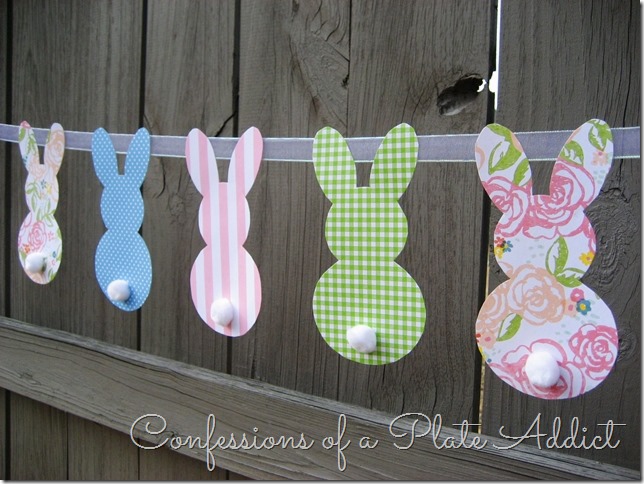 CONFESSIONS OF A PLATE ADDICT Pottery Barn Inspired Bunny Garland