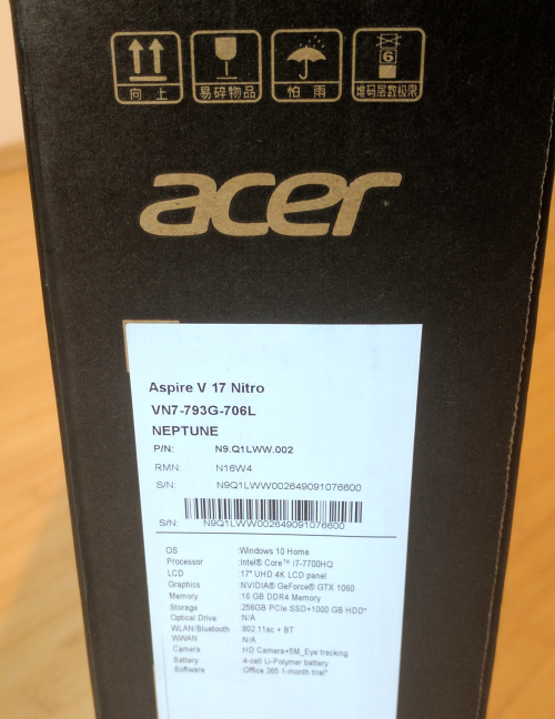 Acer Aspire V 17 Nitro Black Edition, Acer Aspire VN7-793G