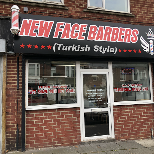 NEW FACE BARBERS logo