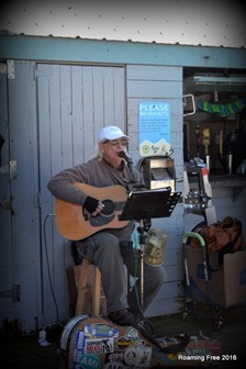 Musician on the pier