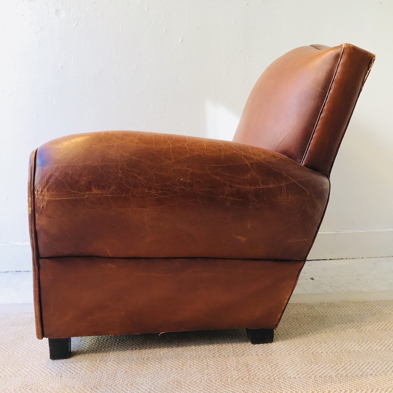 Art Deco Leather Club Chair