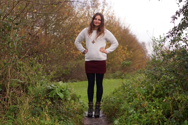 cosy oversized knitwear and killer heels