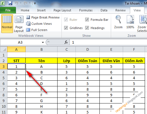 Hướng dẫn cố định dòng, cột trong Excel Hướng dẫn cố định dòng, cột trong Excel