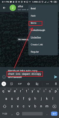 Cara Membuat Teks Auto Copy di Telegram Cara Membuat Teks Auto Copy di Telegram