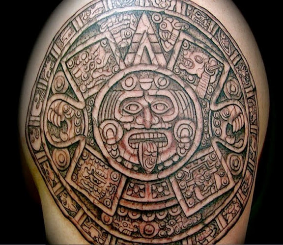 aztec tribal sun tattoos