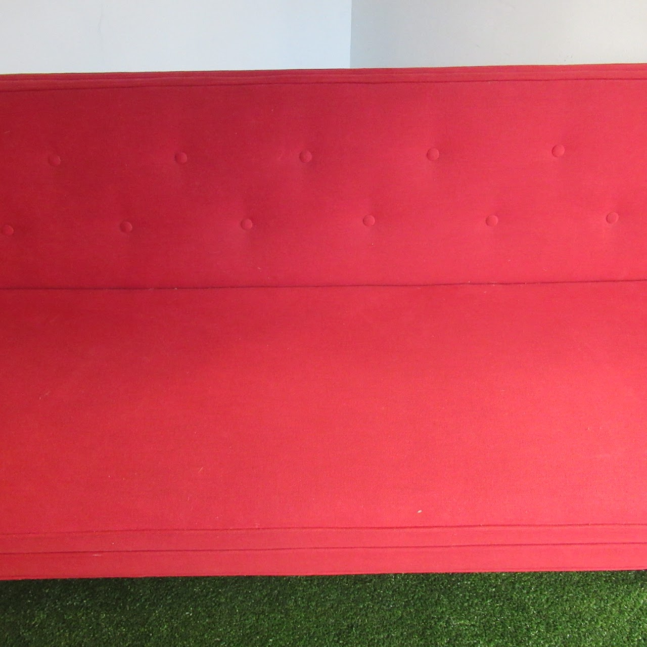 Contemporary Red Tufted Sofa