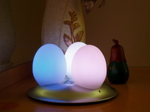 Rechargeable Colour Changing LED Egg shaped light