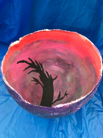 2 Soul Sisters Art Ed: Paper Mache Balloon Bowls