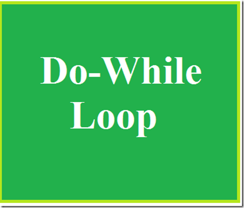 do-while-loop