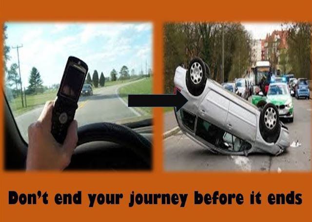 using smartphone while driving may end your journey before it ends