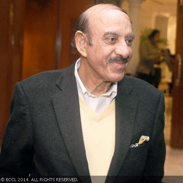 Sushil Ansal (Chairman, Ansal API)at the Cocktail Dinner of the 2nd Delhi Literature Festival, held at The Claridges, New Delhi, on February 9, 2014.