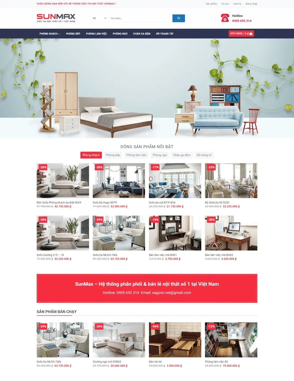 Thiết kế website nội thất (VSM413) Thiết kế website nội thất (VSM413)