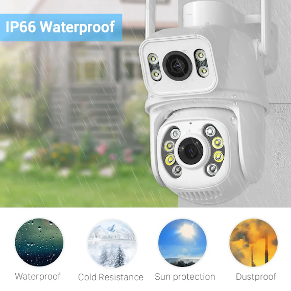 Camera Ip Wifi Xmeye 2 Mắt A28 6.0Mpx Chuẩn Onvif Tích Hợp Đầu Ghi Hình Ip Xoay 360 Độ - Đàm Thoại 2 Chiều, Ban Đêm Có Màu - Hàng Chính Hãng